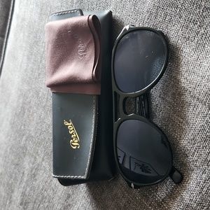 Persol El Professor Sergio Black Aviator Sunglasses